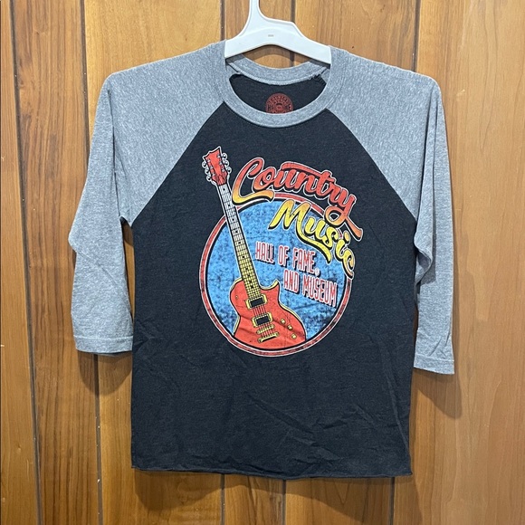 Country Music Kids Raglan Shirt - Black and Gray - Picture 1 of 5